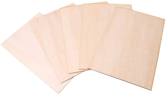Wood Sheet - 5 pack - 1/16" (1.5mm) X 200mm X 300mm
